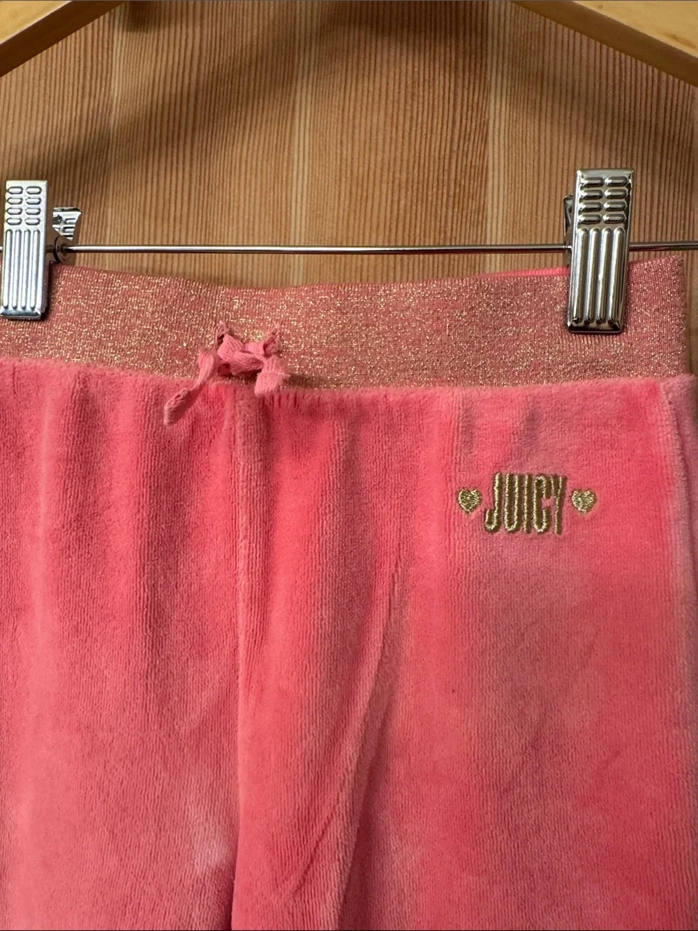 Juicy Couture Coral Pink Velour Zip-Up Hoodie w/ matching pants.
